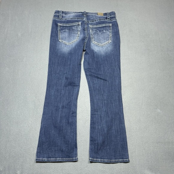 Daytrip Virgo Bootcut Jeans Womens 30S (32x28) Midrise Short Dark Wash Denim - Picture 6 of 11